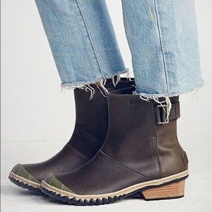 Sorel Slimboot Pull On Leather Boot Waterproof